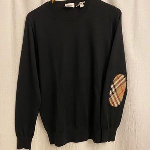 Burberry Black Sweater with patch elbows